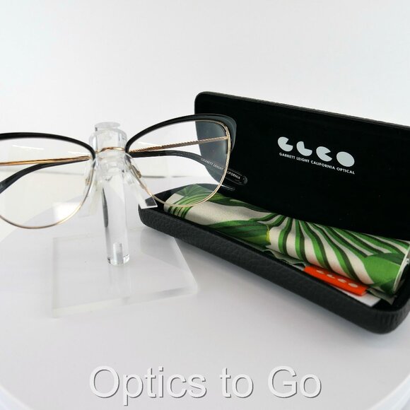 GARRETT LEIGHT VISTA 53-17-143  GOLD-BLACK CATEYE - Picture 1 of 9